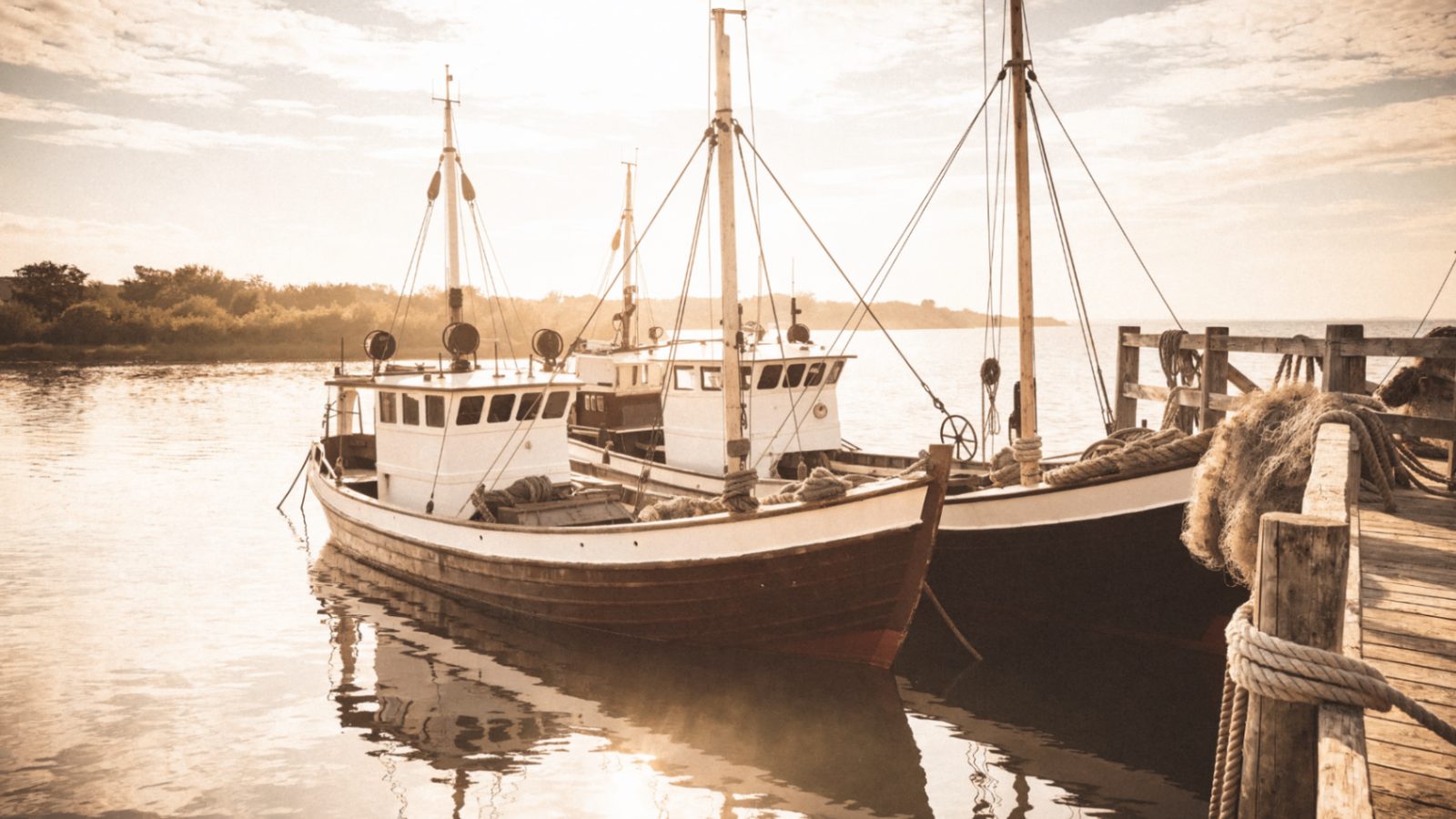 Krabbenkutter im nordfriesischen Fischereihafen